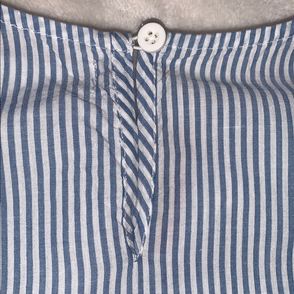 Mini Boden Girls' Striped Floral Embroidered Kaftan in Blue MIx EUC Tunic/Dress - Picture 15 of 16